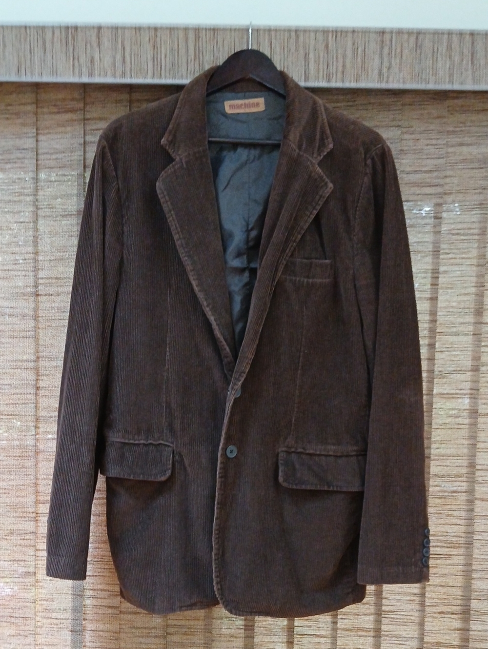 Vtg/Y2k Machine Dark Brown Corduroy Blazer Sport Coat